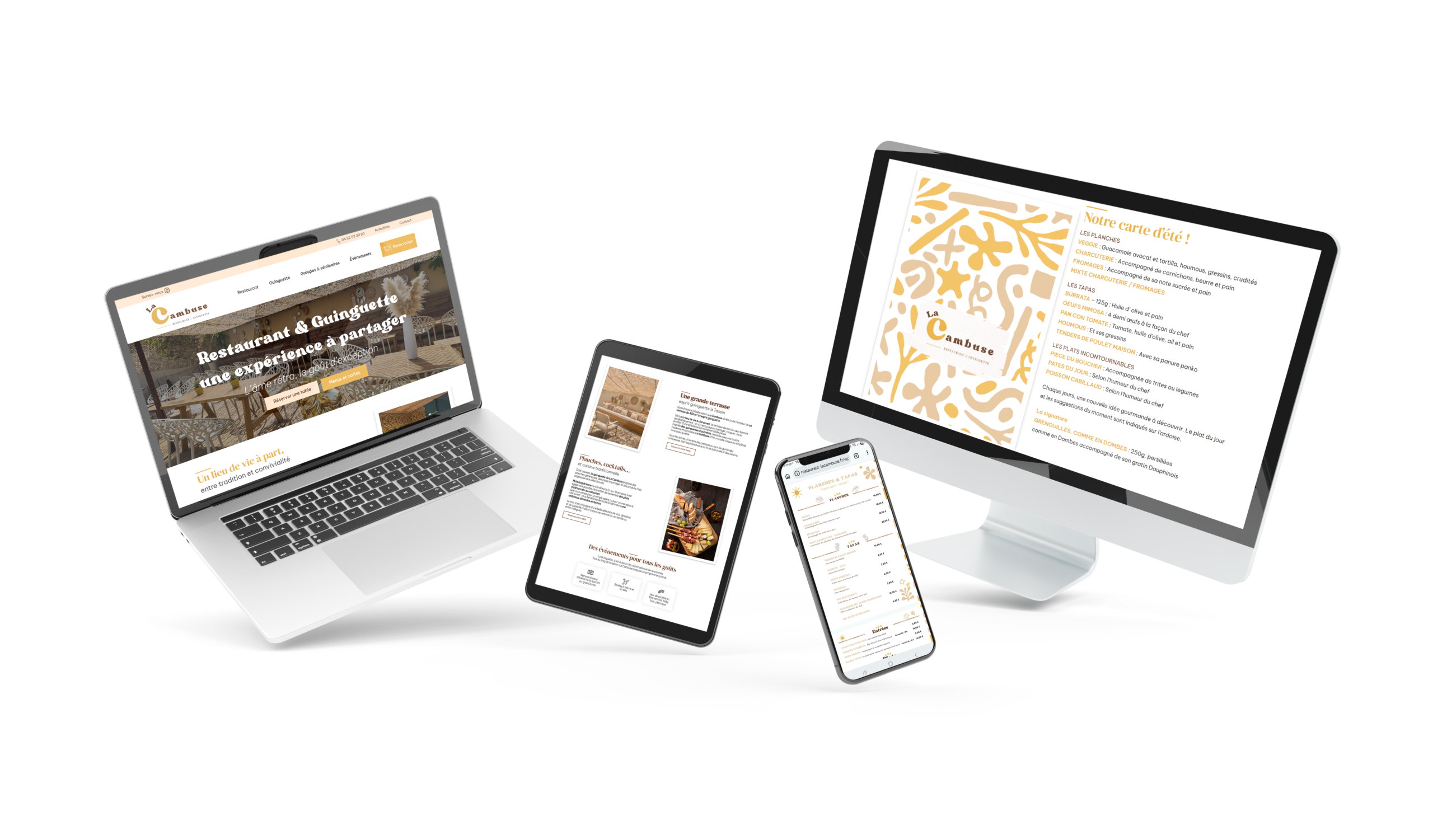 Mockup site internet La Cambuse